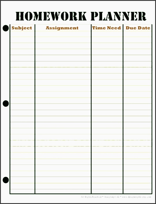 10 Assignment Daily Planner Template SampleTemplatess SampleTemplatess