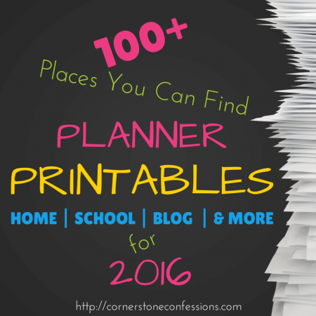 100 Places To Find Planner Printables For 2017 Printable Planner 