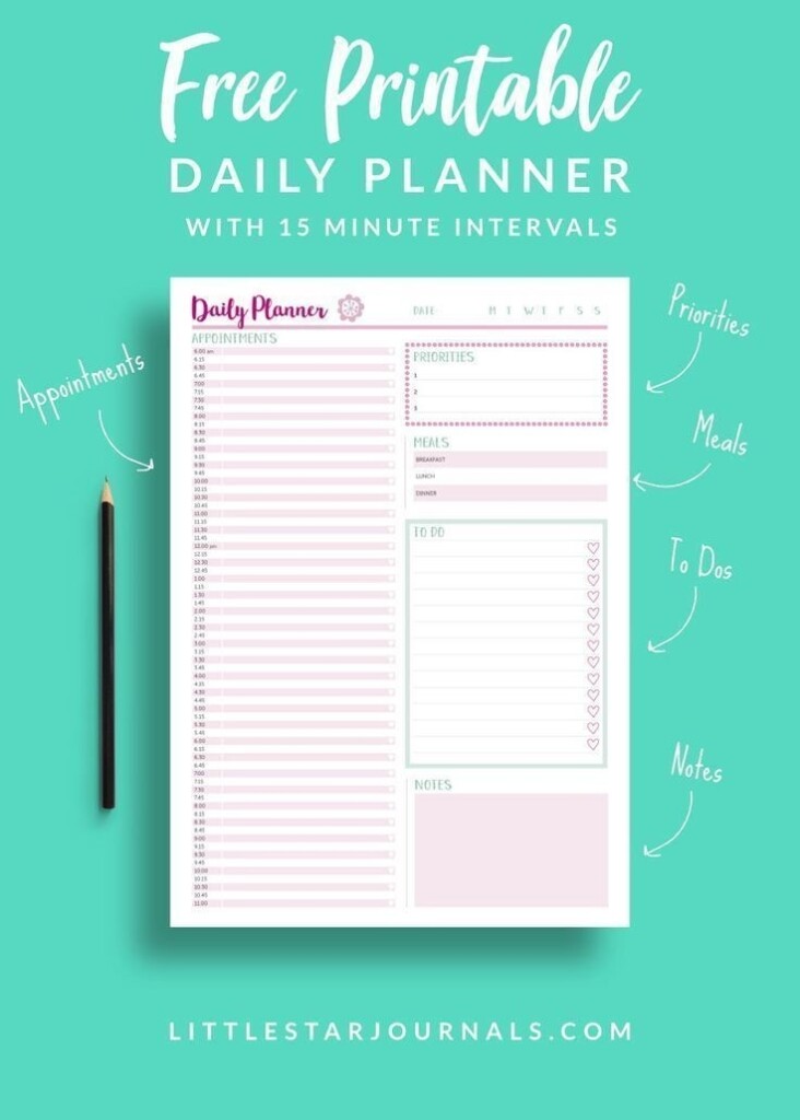 15 Minute Daily Planner Printable Printable Templates Vrogue co