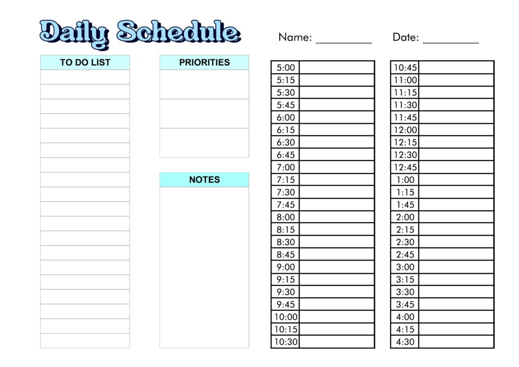15 Minute Daily Planner Printable Printable Templates Vrogue co