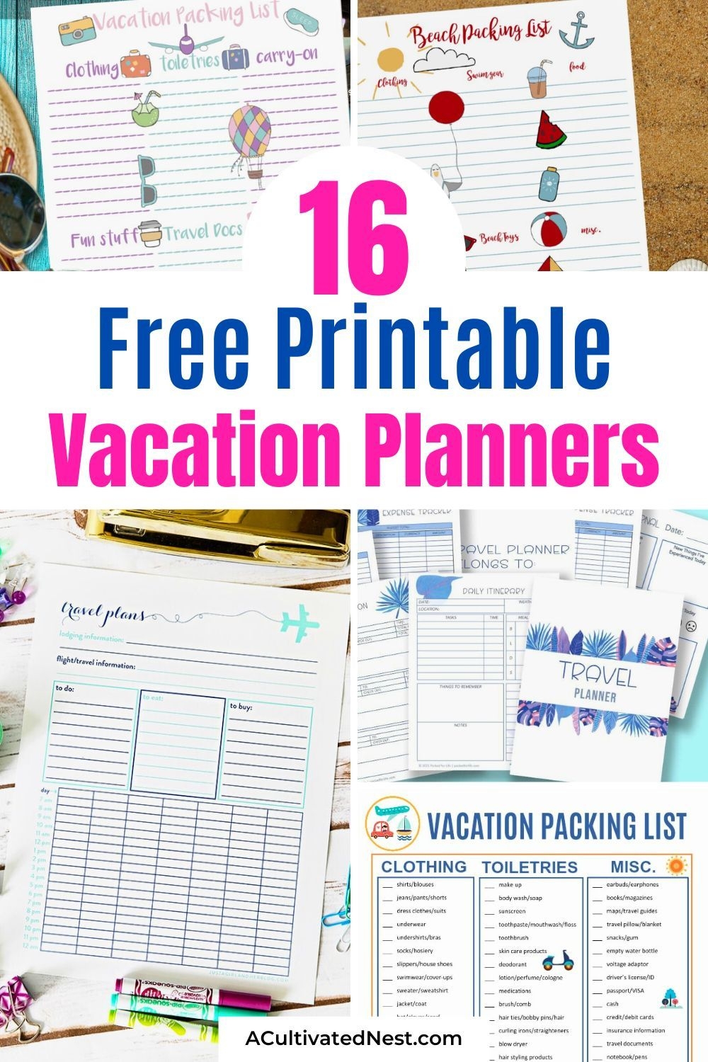16 Free Printable Vacation Planners A Cultivated Nest Vacation