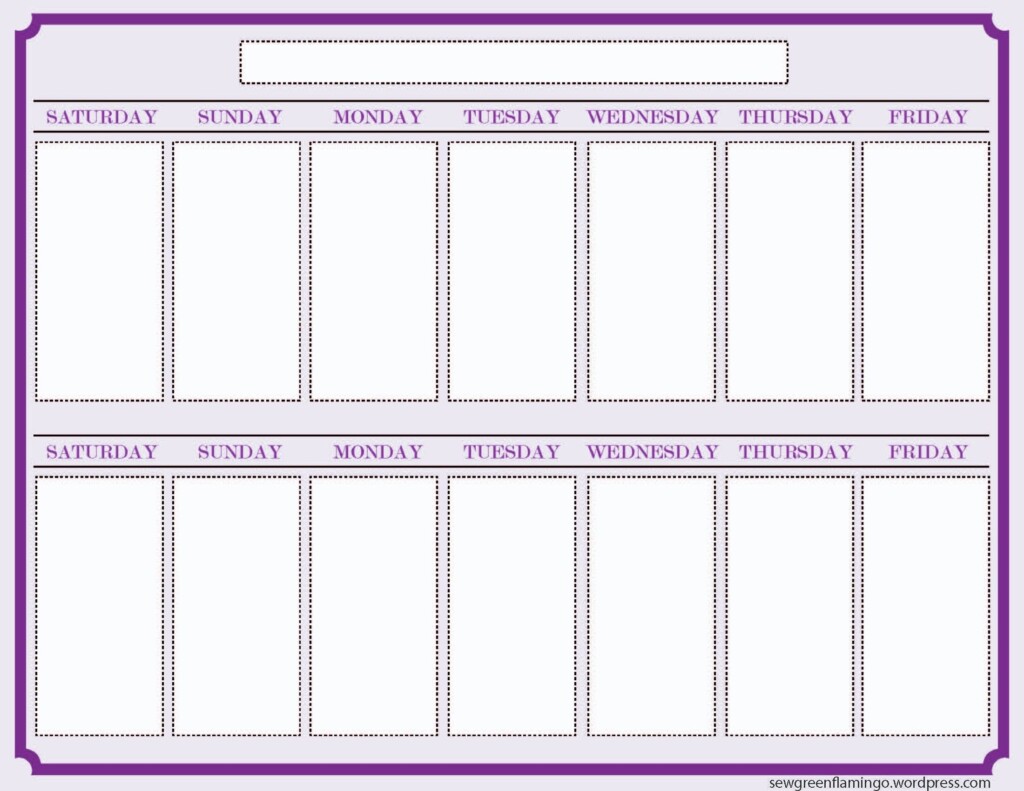 2 Week Planner Printable