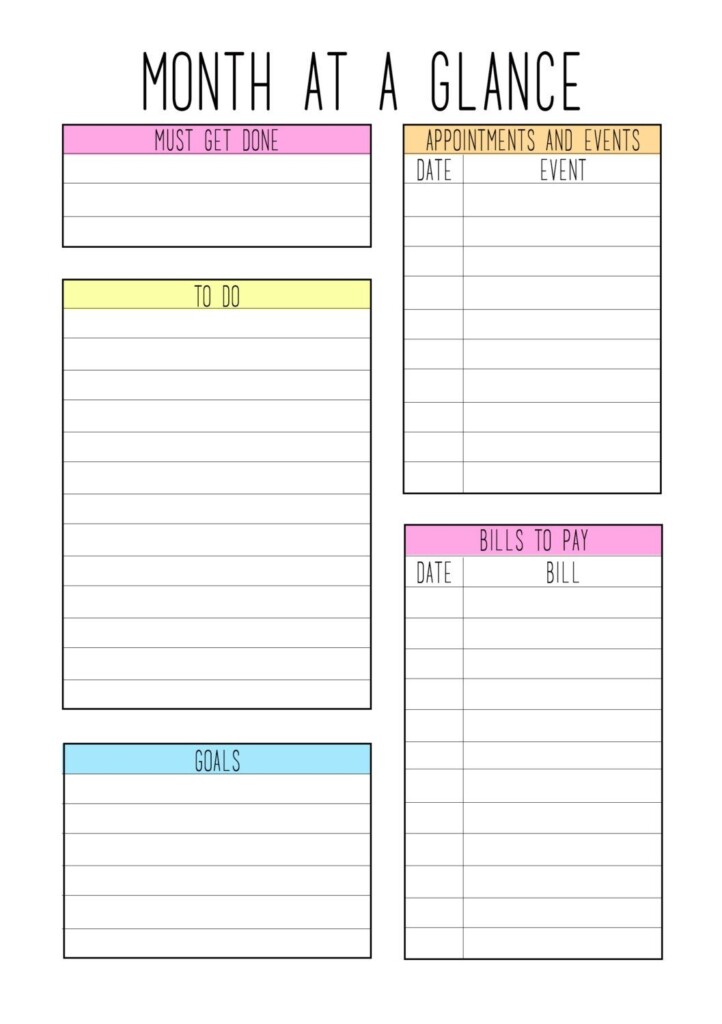 20 At A Glance Monthly Planner Free Download Printable Calendar 