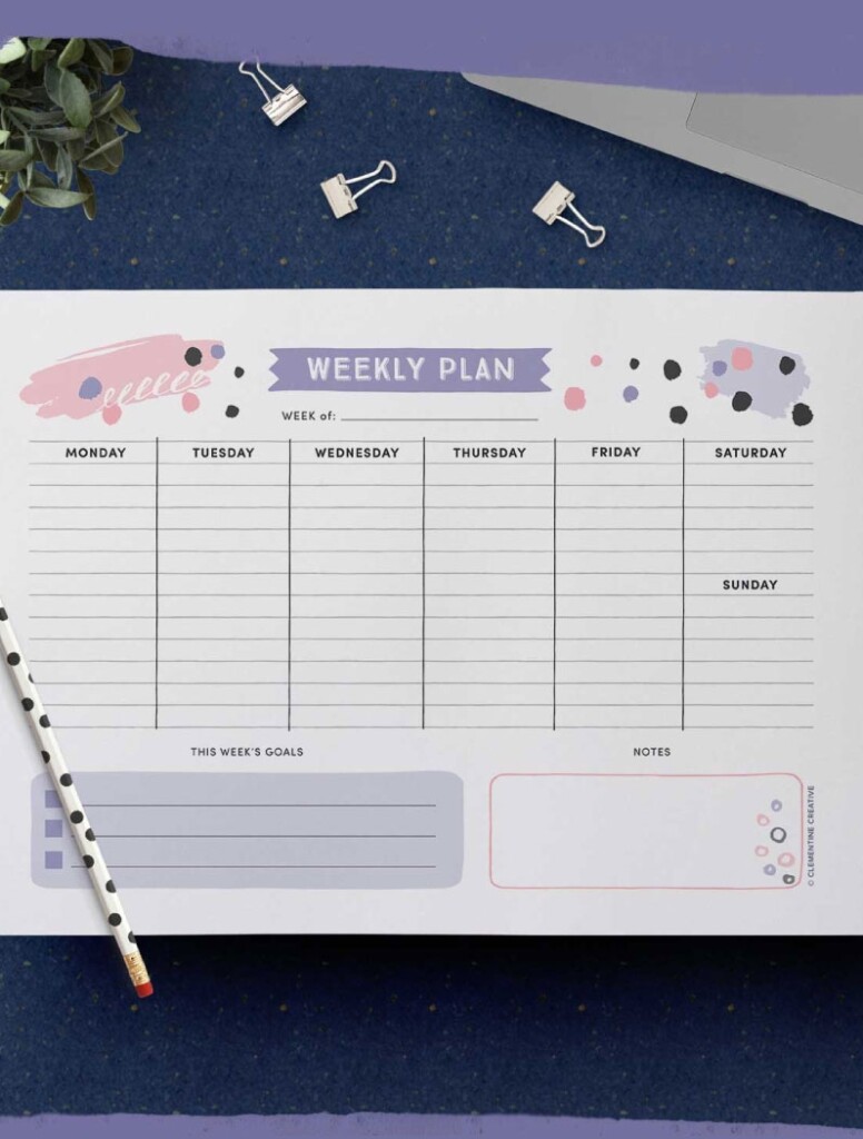 2024 Weekly Planner Printable Misty Teressa
