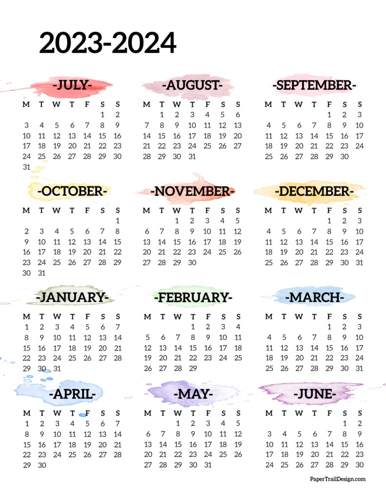 2025 2025 Calendar Template School Year Free Printable Mike M Dahl