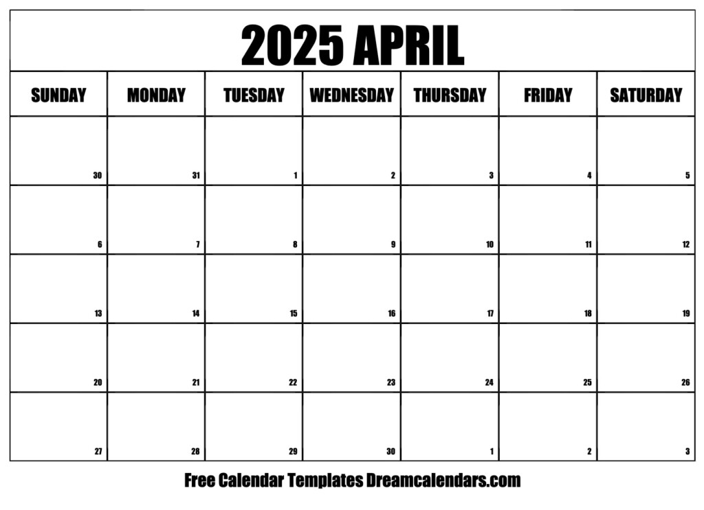 2025 April Calendar With Holidays Printable Innovative Outstanding 