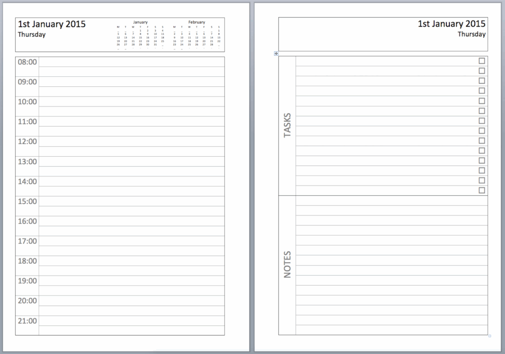 2025 Diary Page A Day Planner Printable Sofia A Schultz