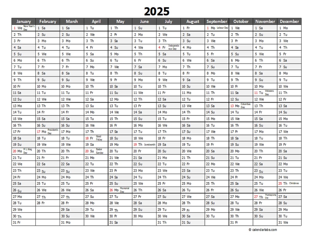 2025 Excel Planner Frederik L Jepsen