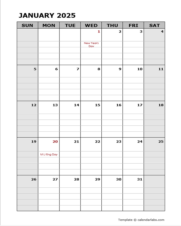 2025 Planner Calendar Printable Mia P Paulsen