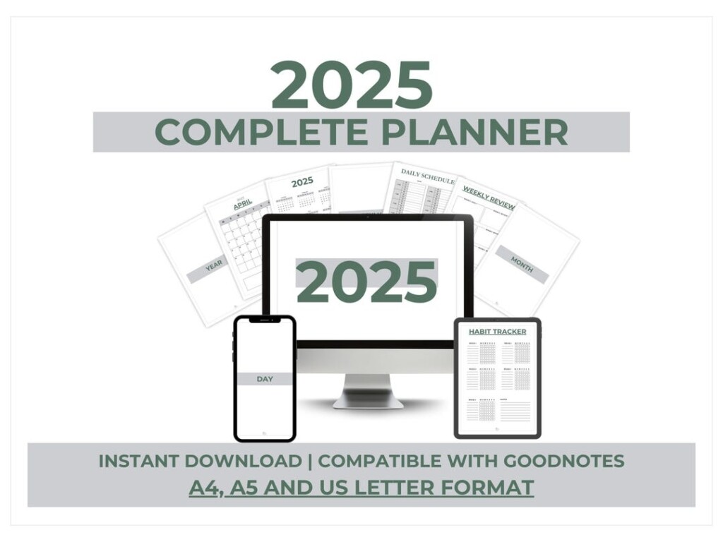 2025 Printable Planner PDF For Productivity And Management Etsy