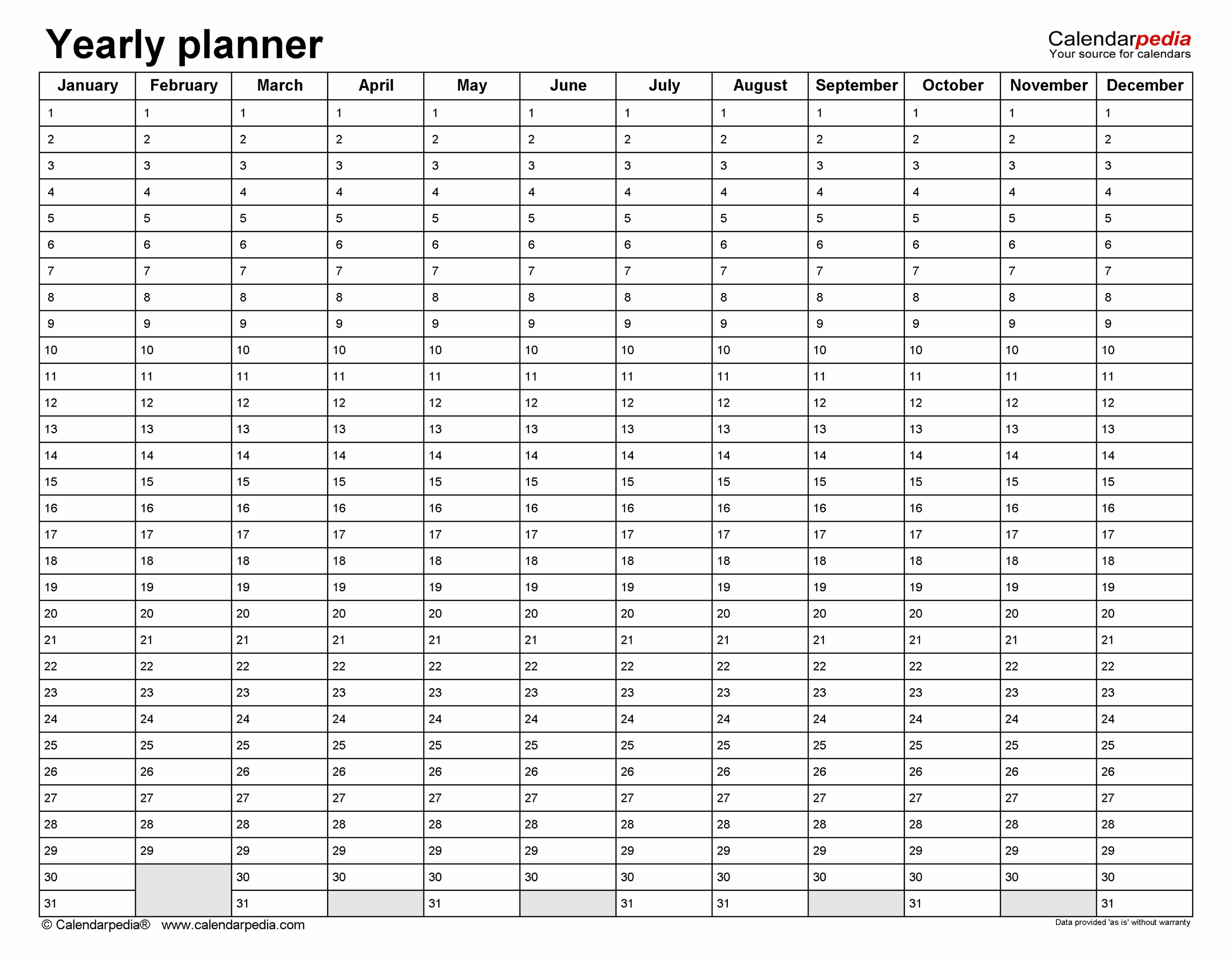 2025 Year Planner Printable Pdf Free Monthly Oskar S Hedegaard