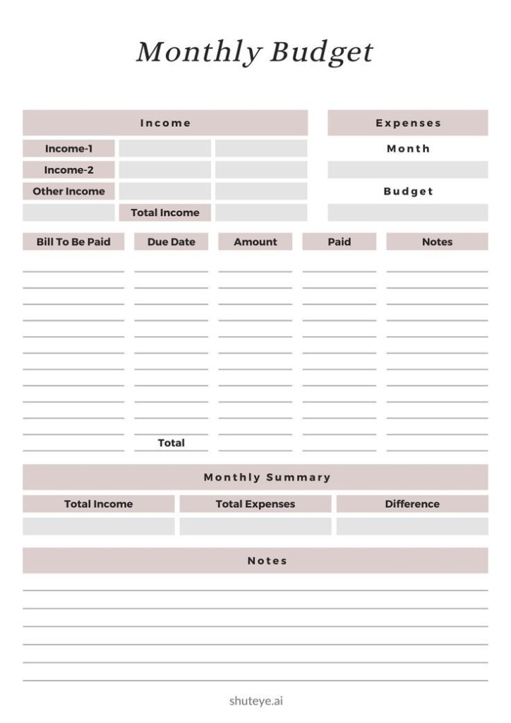 21 Free Printable Budget Planner Templates For Money Management 