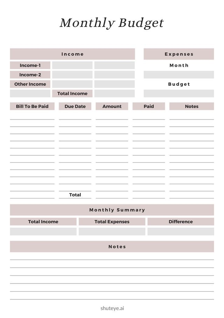 21 Free Printable Budget Planner Templates For Money Management