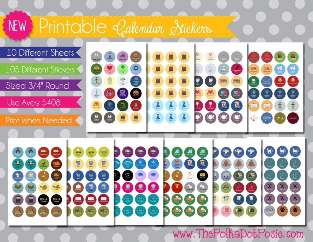 3 Best Images Of Printable Stickers Avery Printable Calendar Planner 