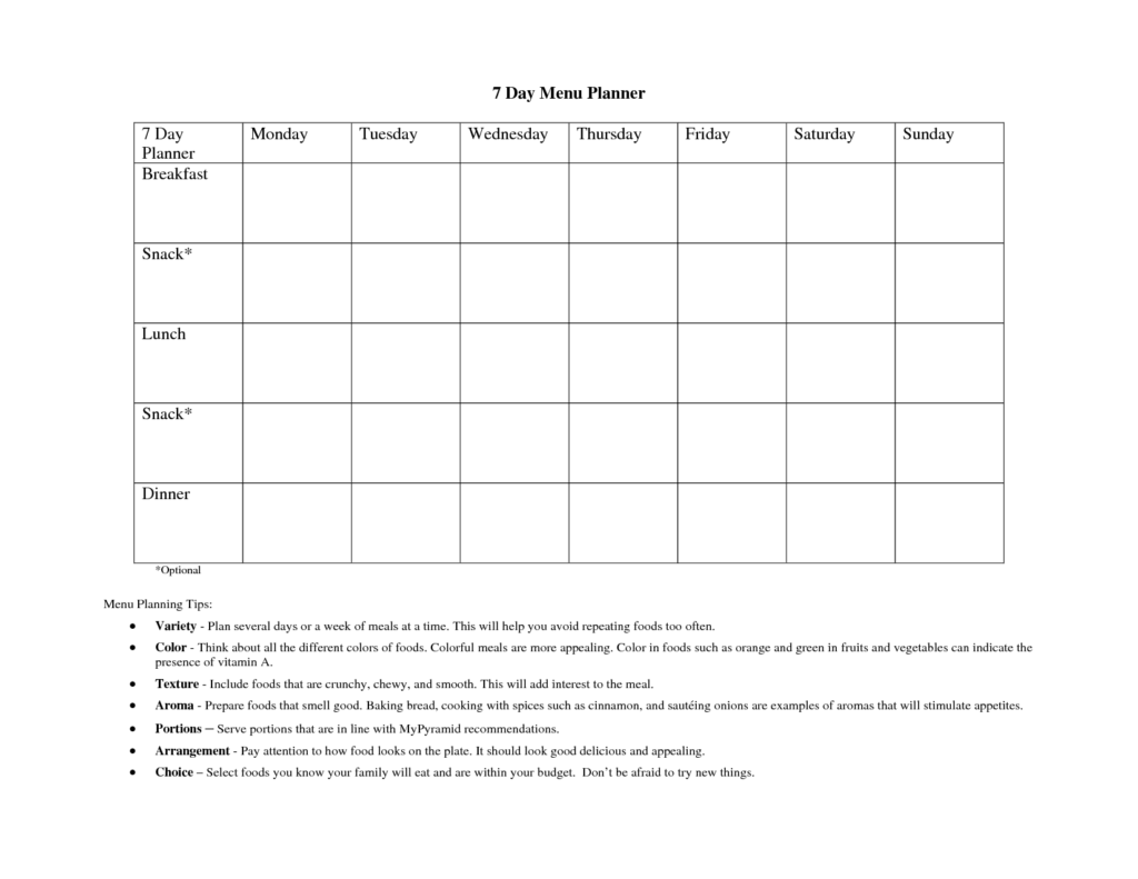 4 Best Images Of 7 Day Planner Printable Printable Daily Planner With 