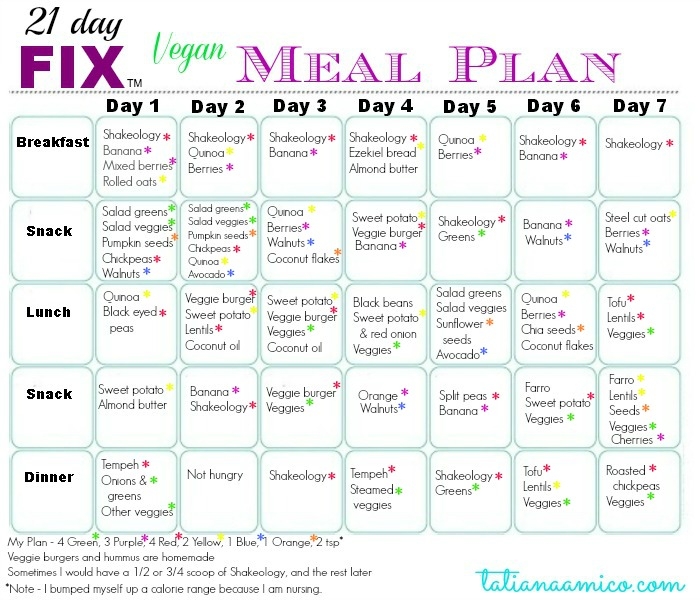 5 Best Images Of Dinner 21 Day Fix Weekly Meal Planner Printable Free 