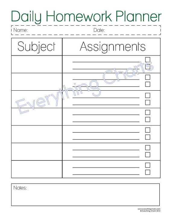7 Best Images Of College Assignment Planner Printable College Student 