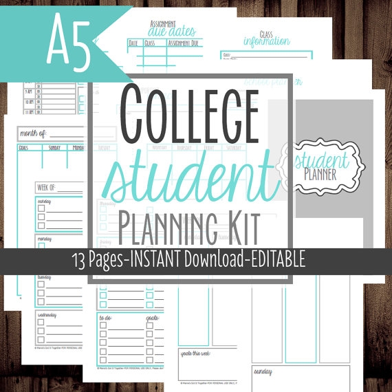 7 Best Images Of College Assignment Planner Printable College Student 