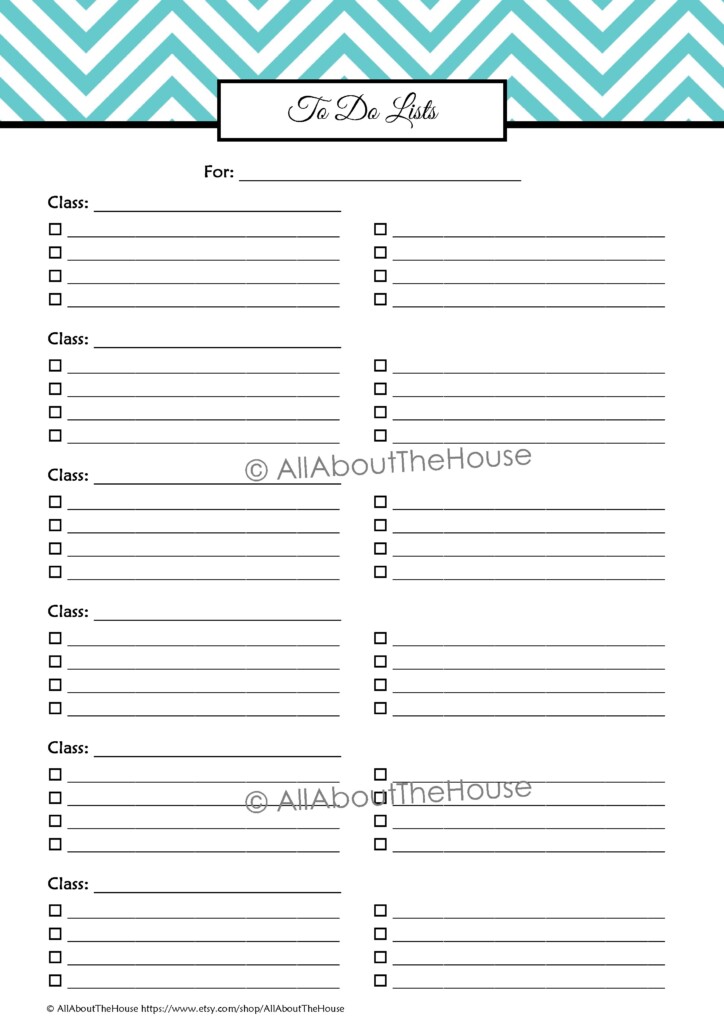 7 Best Images Of College Assignment Planner Printable College Student 