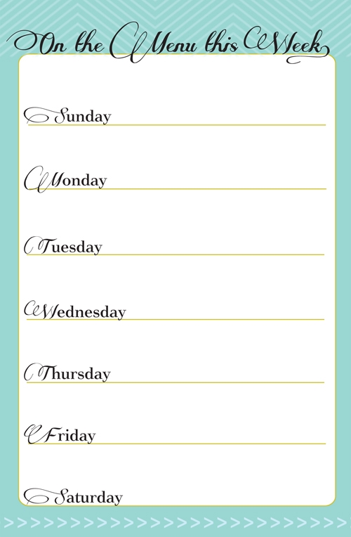 7 Best Images Of Printable Dinner Planner Free Printable Weekly Menu 