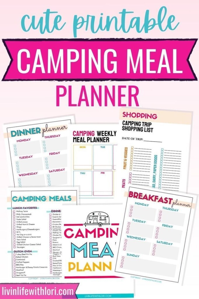 7 Day Printable Meal Planner For Camping Ecofiko