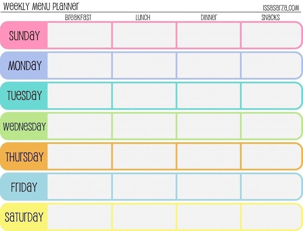 7 Day Schedule Template Lovely 7 Day Weekly Planner T Vrogue co
