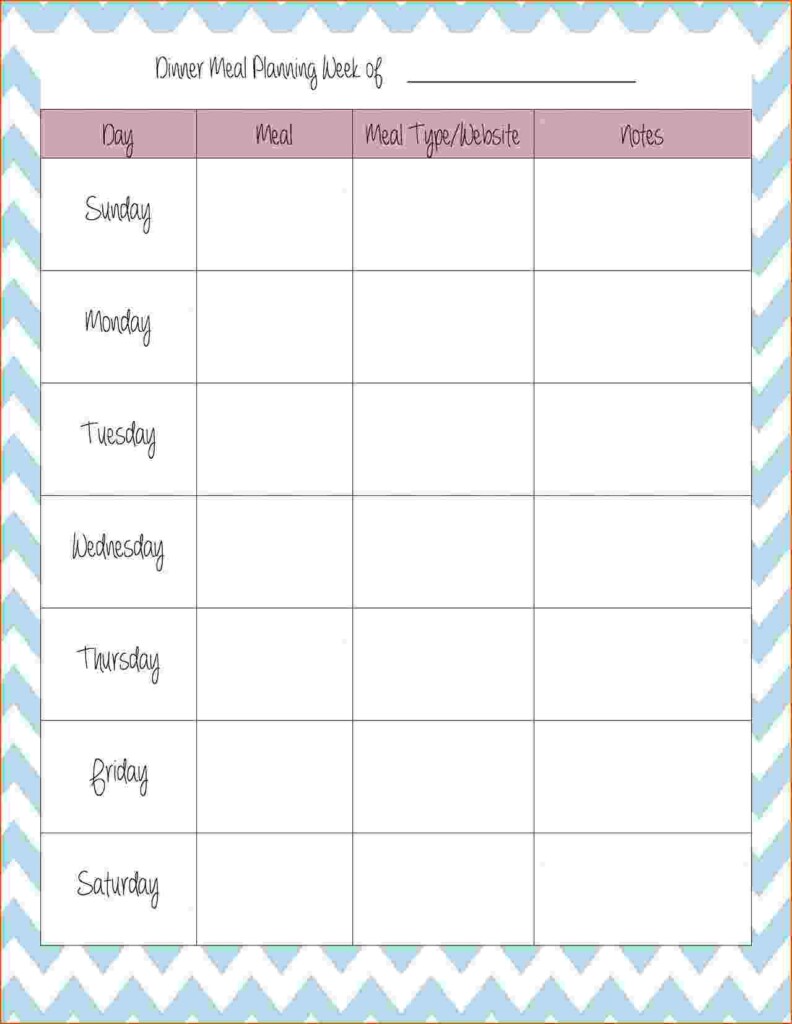 7 Day Weekly Meal Planner Printable Limounique