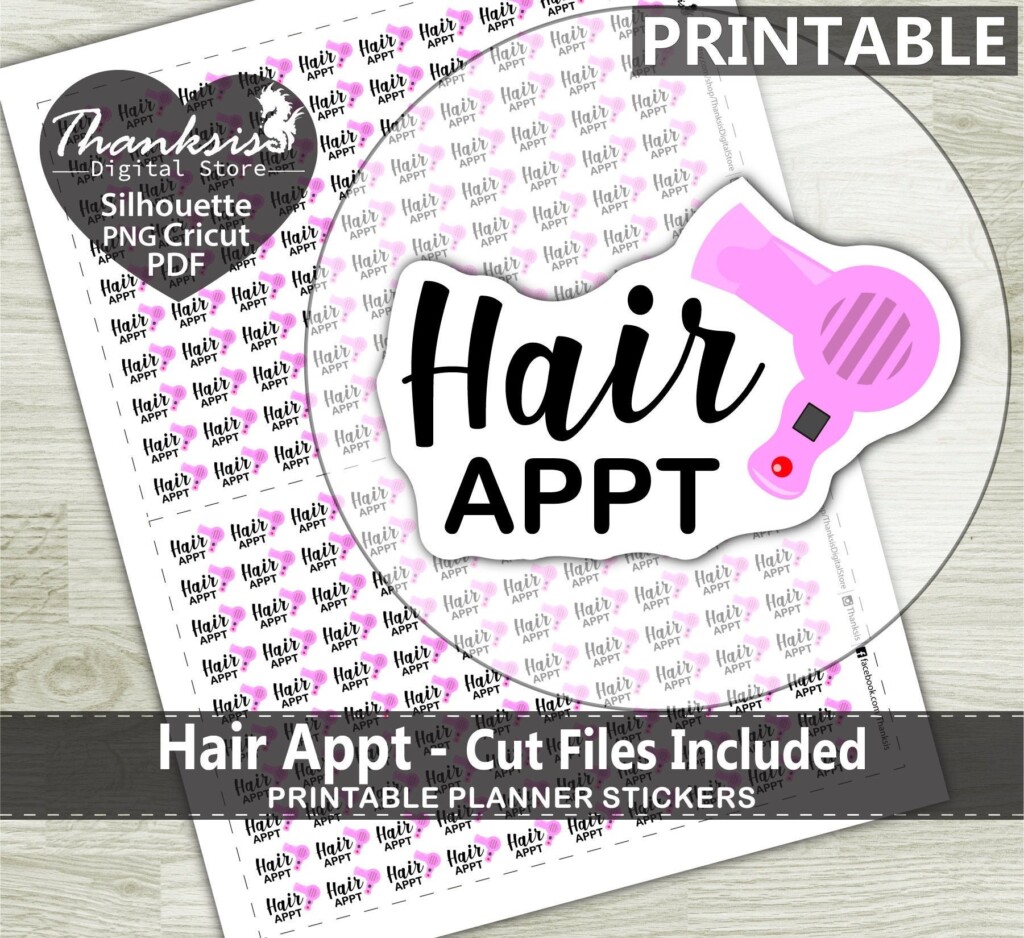 70 OFF Sale Hair Appt Printable Planner Stickers Erin Etsy