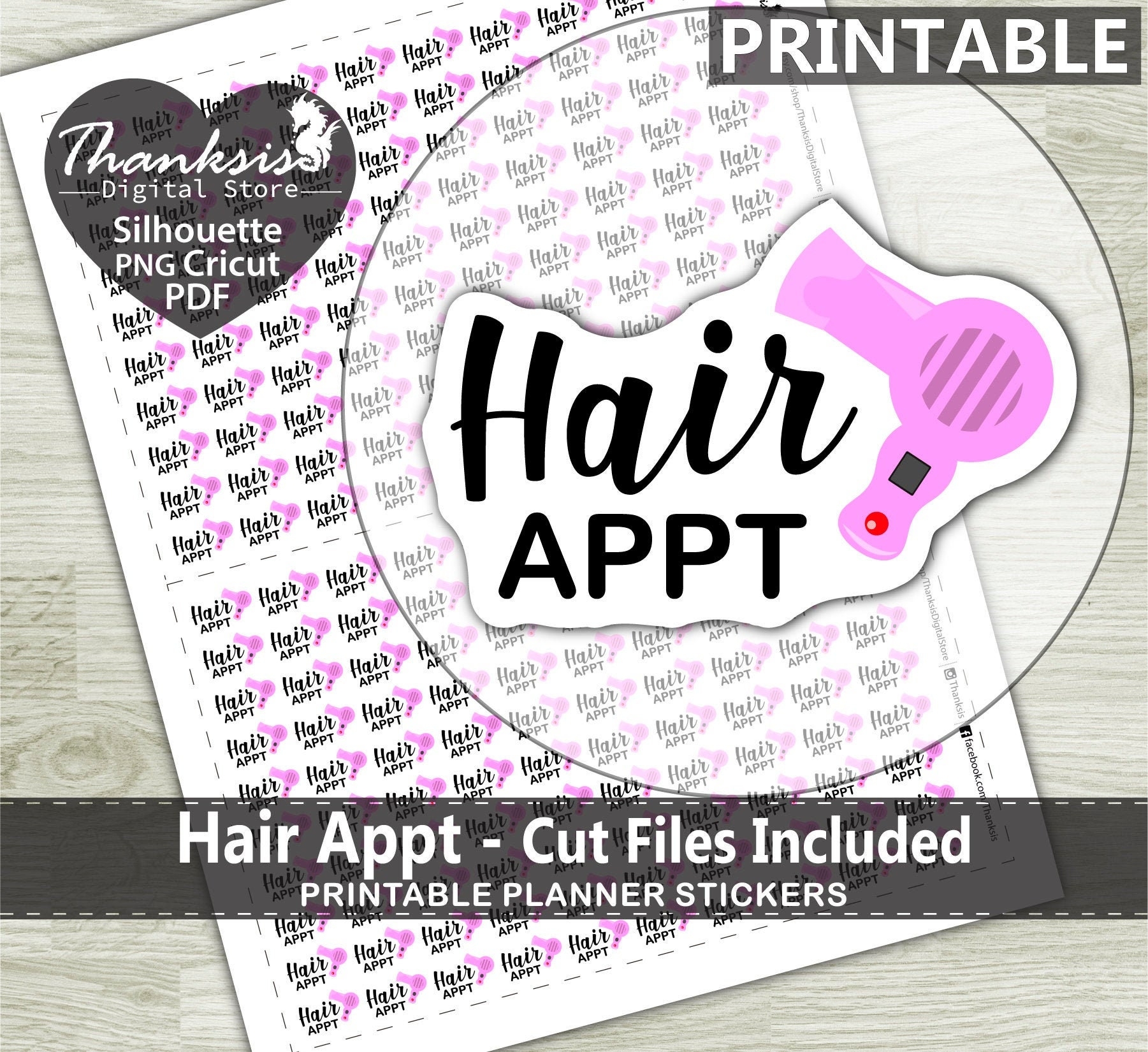 70 OFF Sale Hair Appt Printable Planner Stickers Erin Etsy