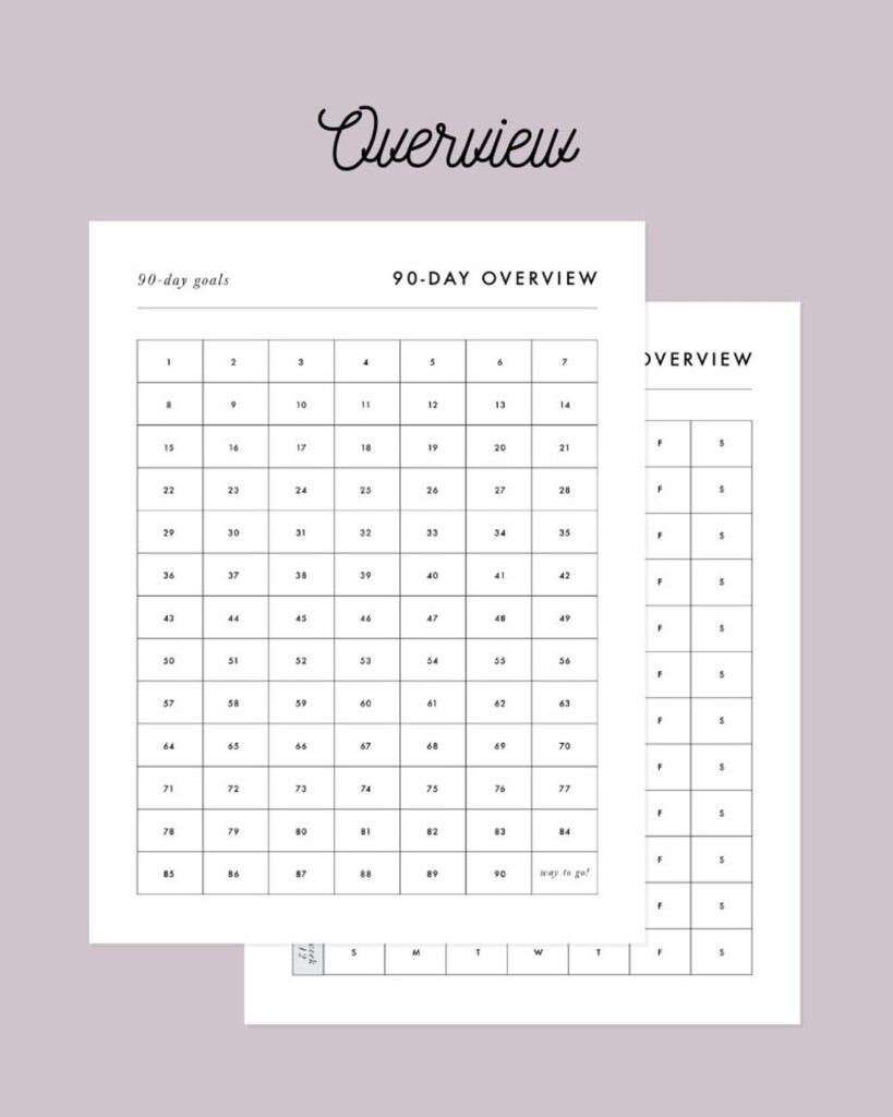 90 day Goal Planner Printable Planner Goal Action Plan Goal 