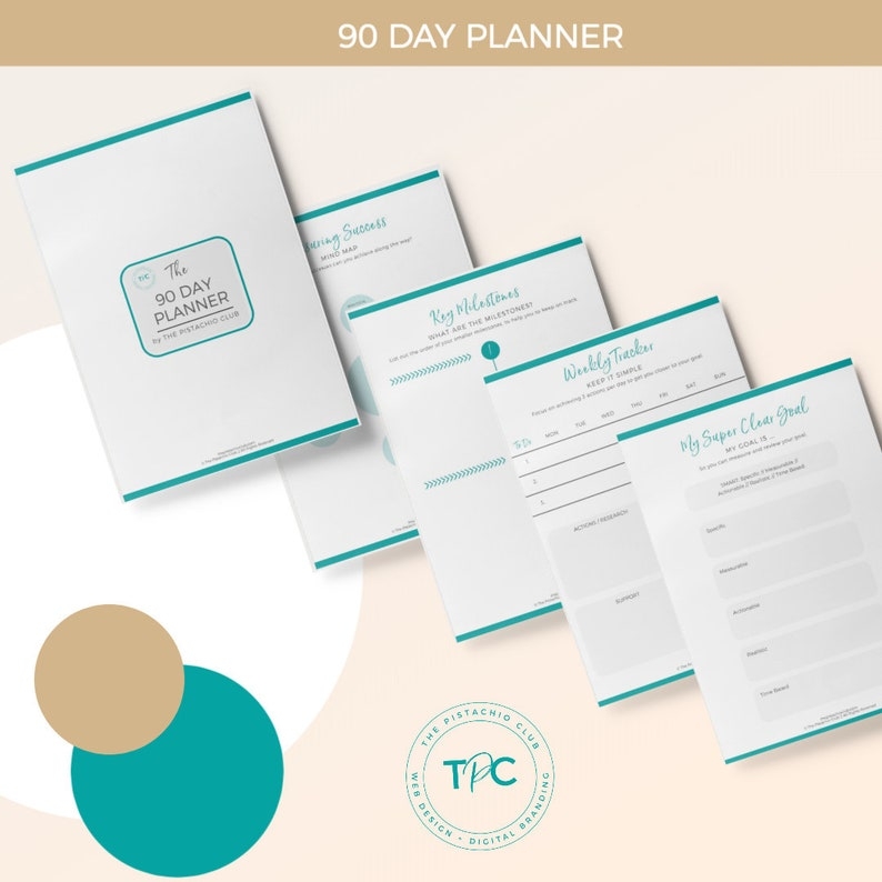 90 Day Printable Planner Template Action Plan Goal Setting Etsy