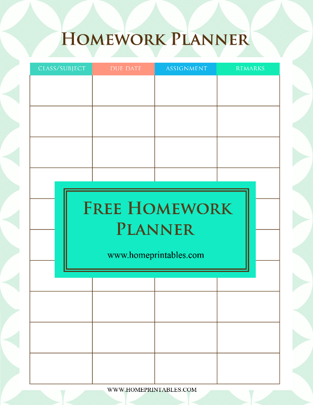 A Free Printable Homework Planner It 39 s Pretty Home Printables