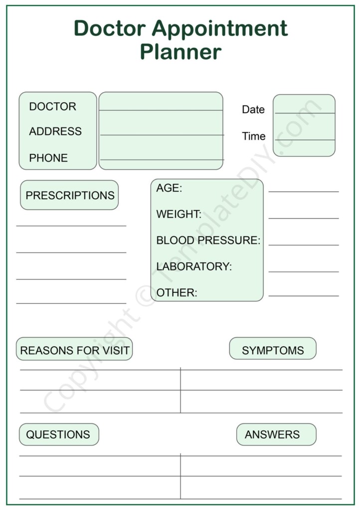A Printable Doctor Appointment Planner Premium Template Is A Great Way 