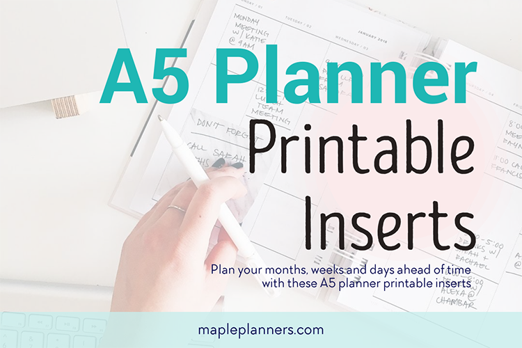 A5 Planner Printable Inserts A5 Weekly And Monthly Planner Inserts