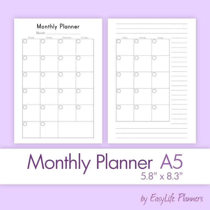 A5 Planner Printables Free Printable Word Searches