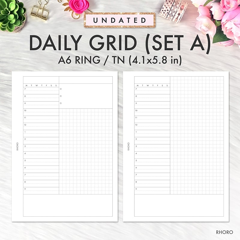 A6 Planner Inserts A6 Daily Inserts Printable A6 Daily Inserts A6 