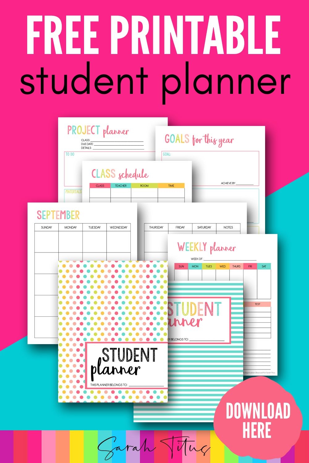 Academic Planner Printable Printable Calendars AT A GLANCE