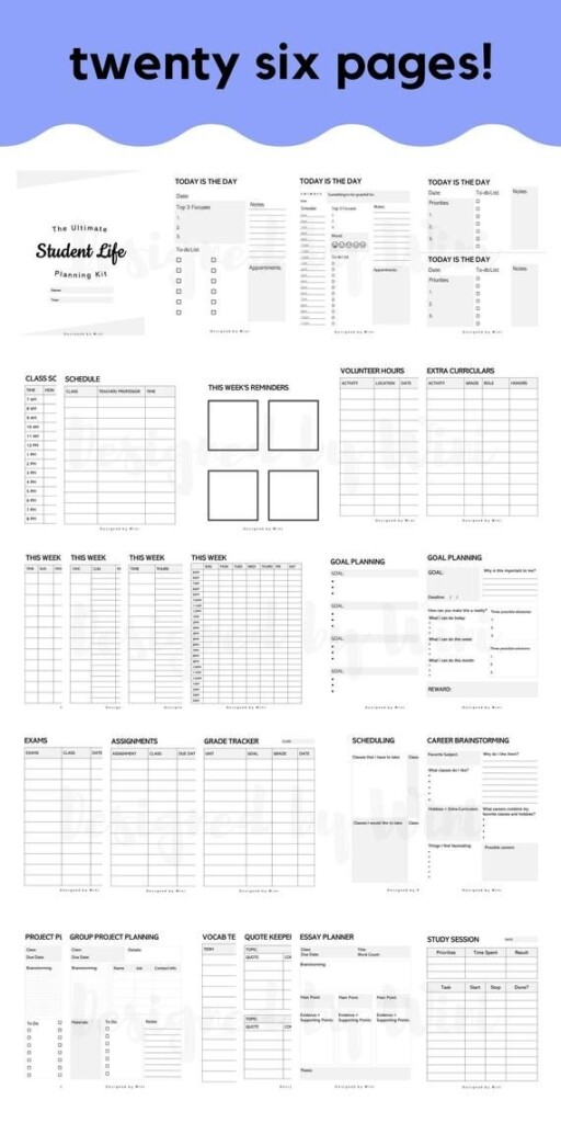 Academic Planner Printables