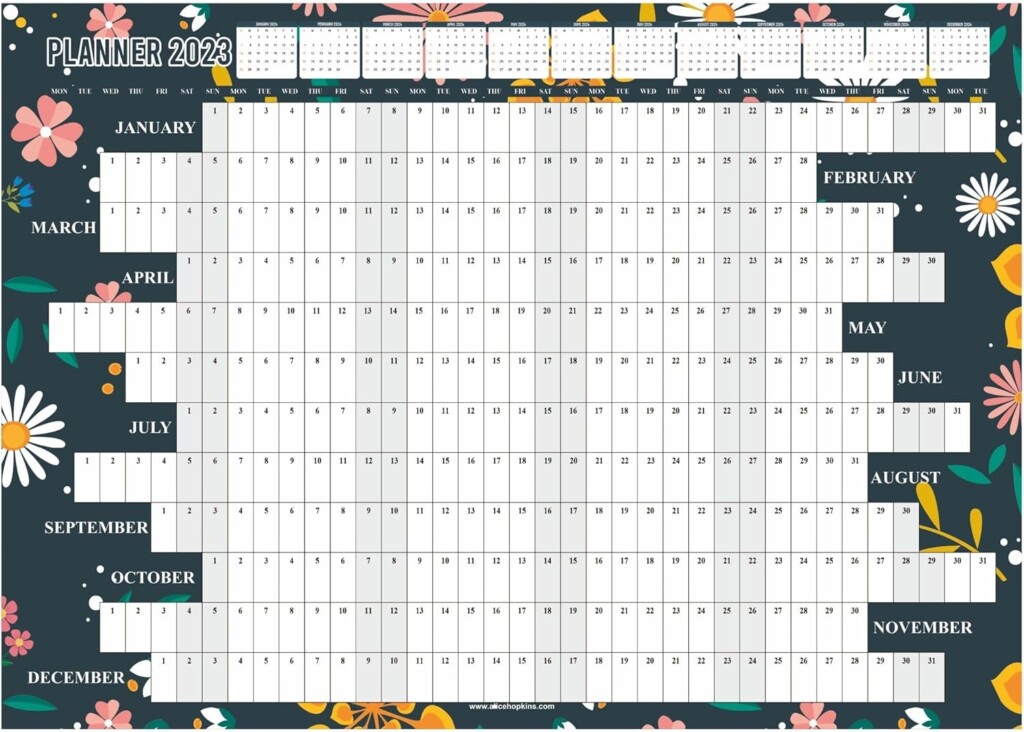 Academic Wall Planner 2024 24 Celia Darelle
