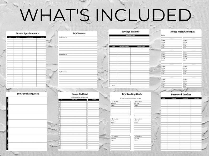 ADHD Planner Kids Printable ADHD Planner Editable ADHD Planner 