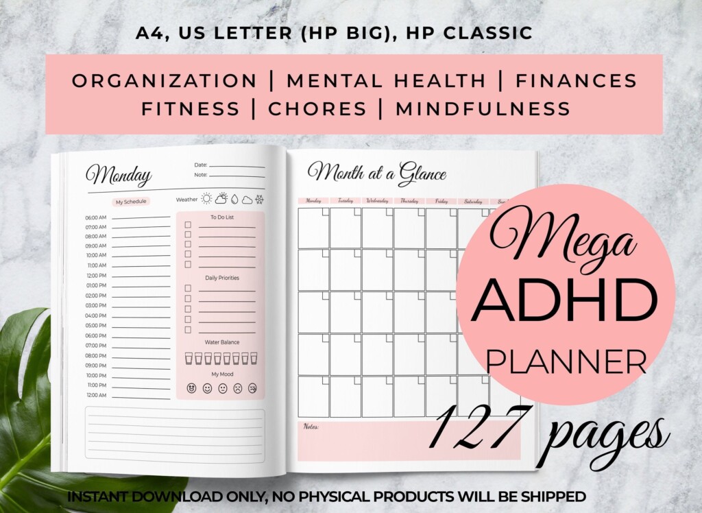 Adhd Planner Printable Free Tiktok