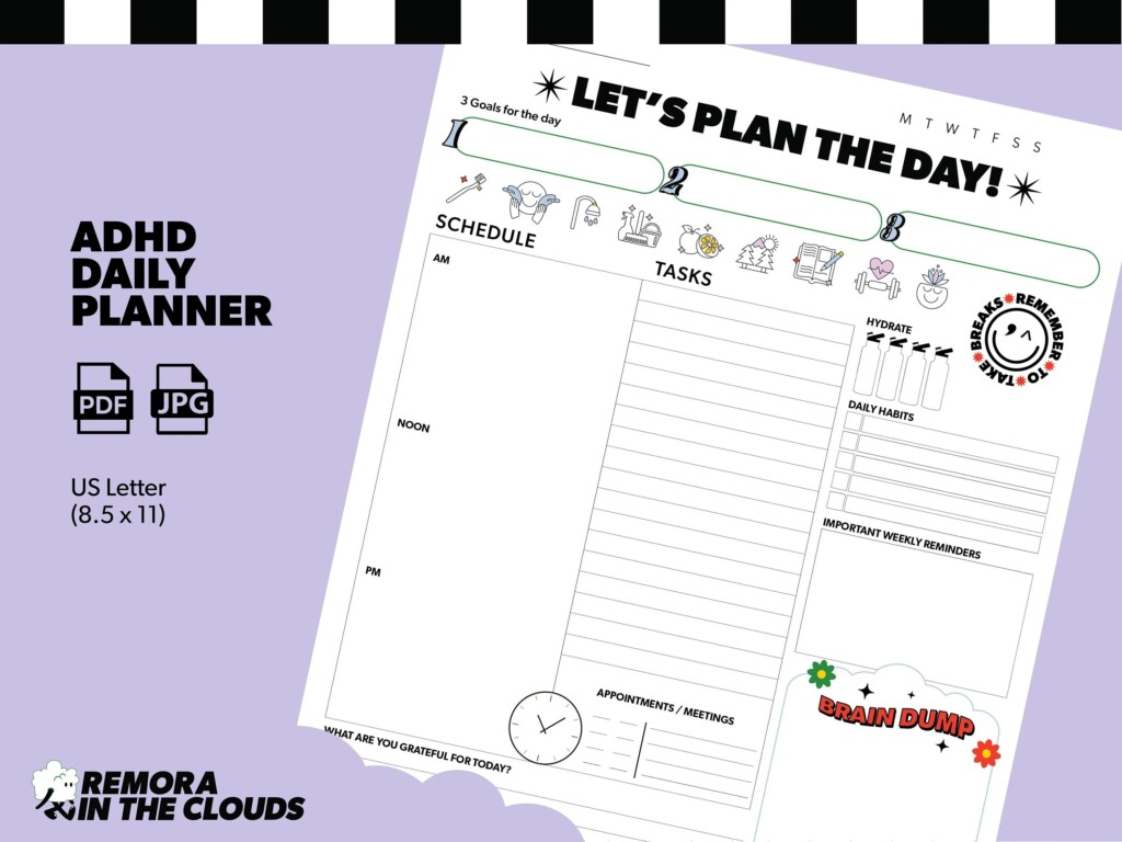 Adhd Planner Printable Free Tiktok