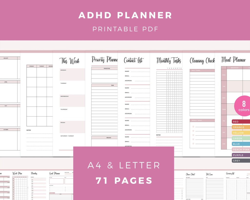 Adhd Planner Printable Free Tiktok Drop In Your Details Below To 