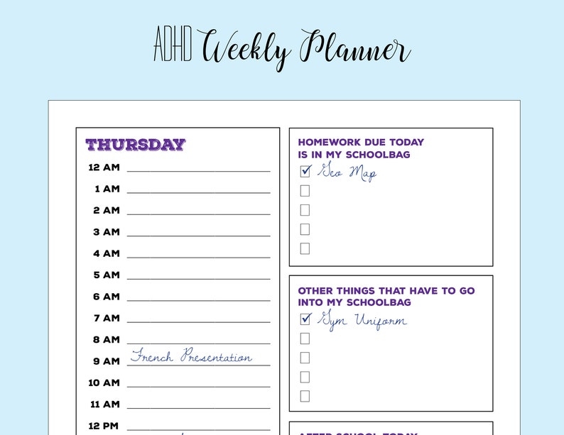 Adhd Planner Printable Free Tiktok Printable Word Searches