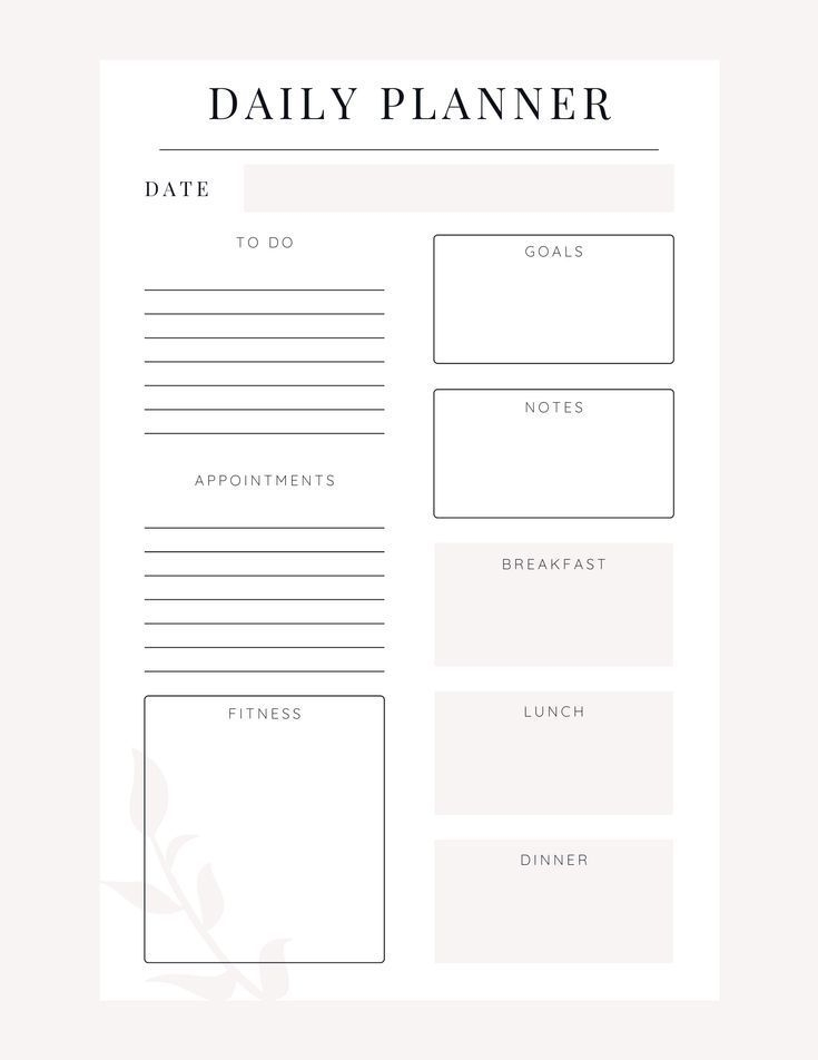 Aesthetic Printable Daily Planner Daily Planner Pages Planner