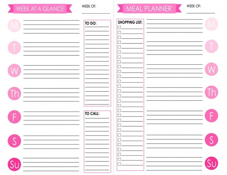 Arc Planner Free Printables Free Templates Printable