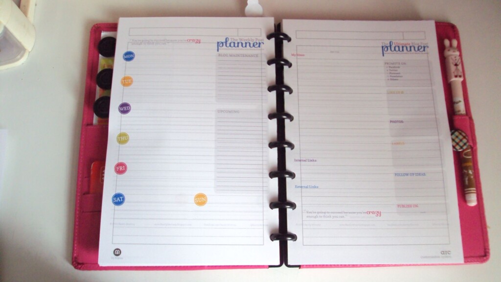 Arc System Planner Printables