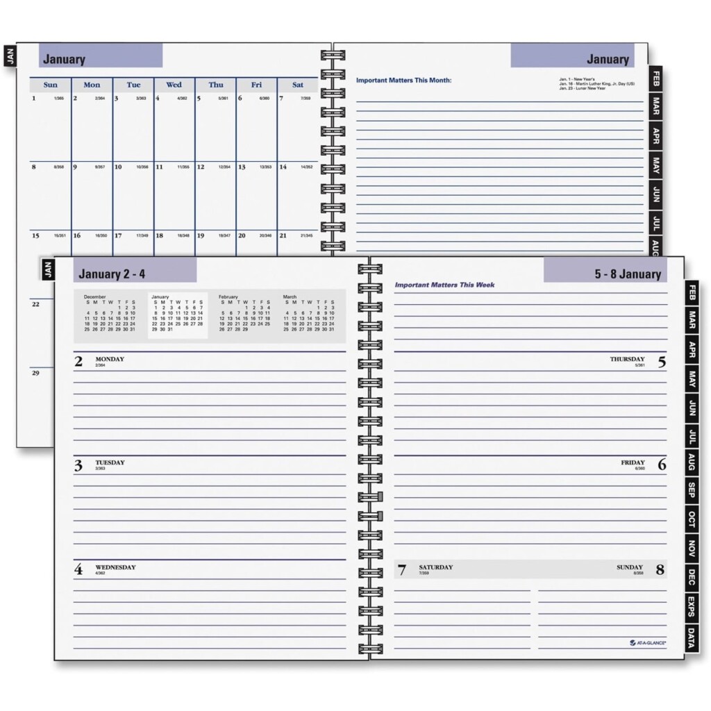 At A Glance Weekly Monthly Planner 2025 Fianna Gabriel