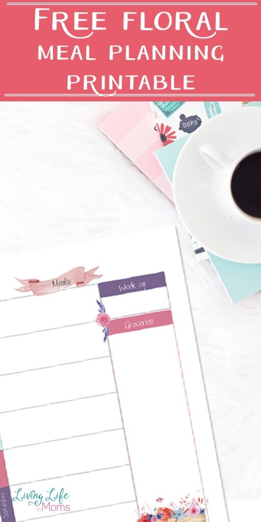 Beautiful Floral Monthly Meal Planner Free Printable Saadhistory