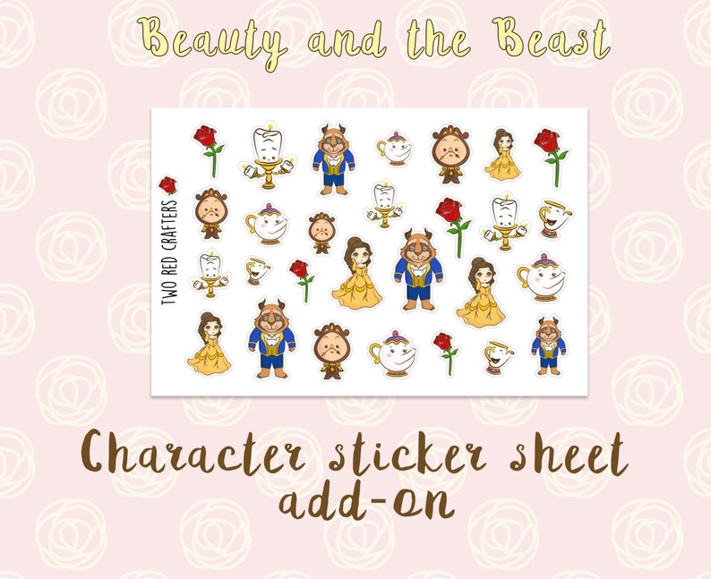 Beauty And The Beast Planner Sticker Kit Etsy